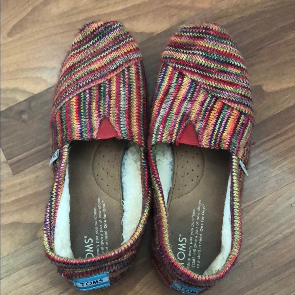 Multicolored TOMS fur lined